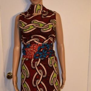 African Dress, Authentic African Fabric & Print (Wakanda Forever), New Handmade